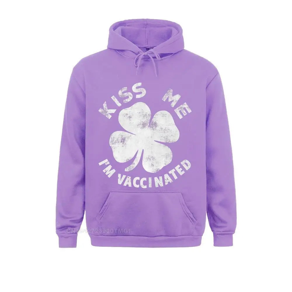 Kiss Me Im Irish Vaccinated St Patricks Day Funny Premium T-Shirt__21209 Sweatshirts Crazy Long Sleeve 2021 Discount  Hoodies Clothes for Students Summer/Autumn Kiss Me Im Irish Vaccinated St Patricks Day Funny Premium T-Shirt__21209purple