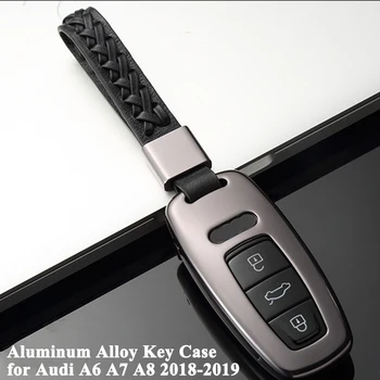 

1pc SEEYULE Car Key Case Cover Protector Key Organizer Shell Storage Styling Car Accessories for New Audi A6 C8 A7 A8 2018 2019