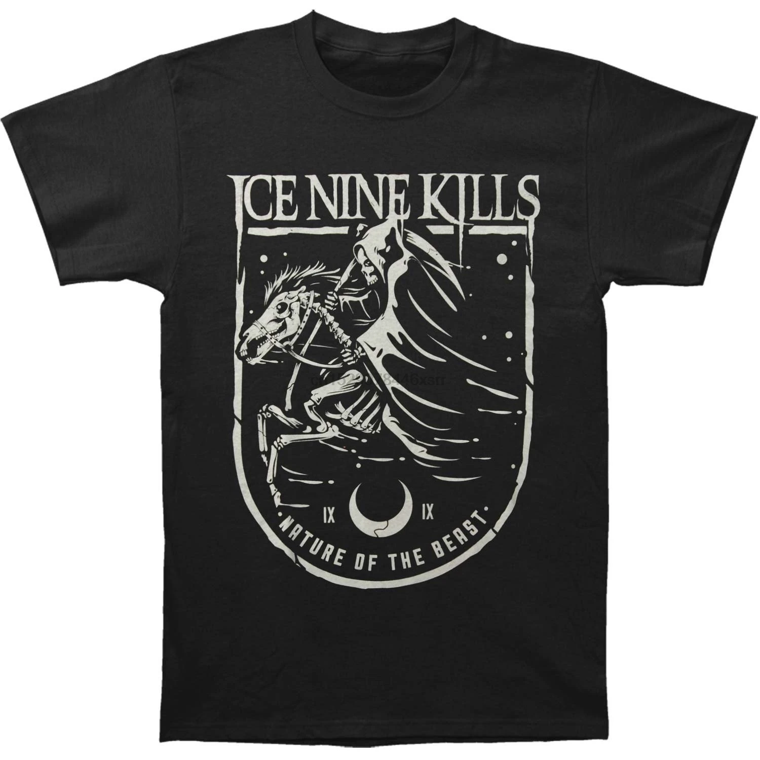 Ice Nine Kills Мужская футболка с изображением скелета лошади черная классическая