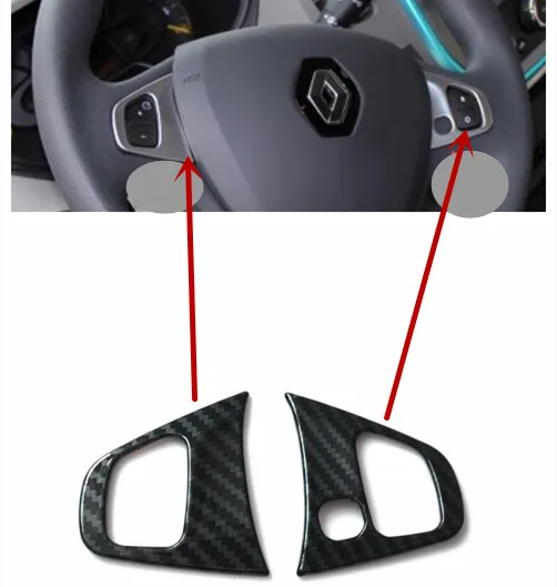 Для Renault Clio IV 2013- 5 дверей хэтчбек ABS Хром Интерьер автомобиля рулевое колесо Кнопка рамка Крышка отделка