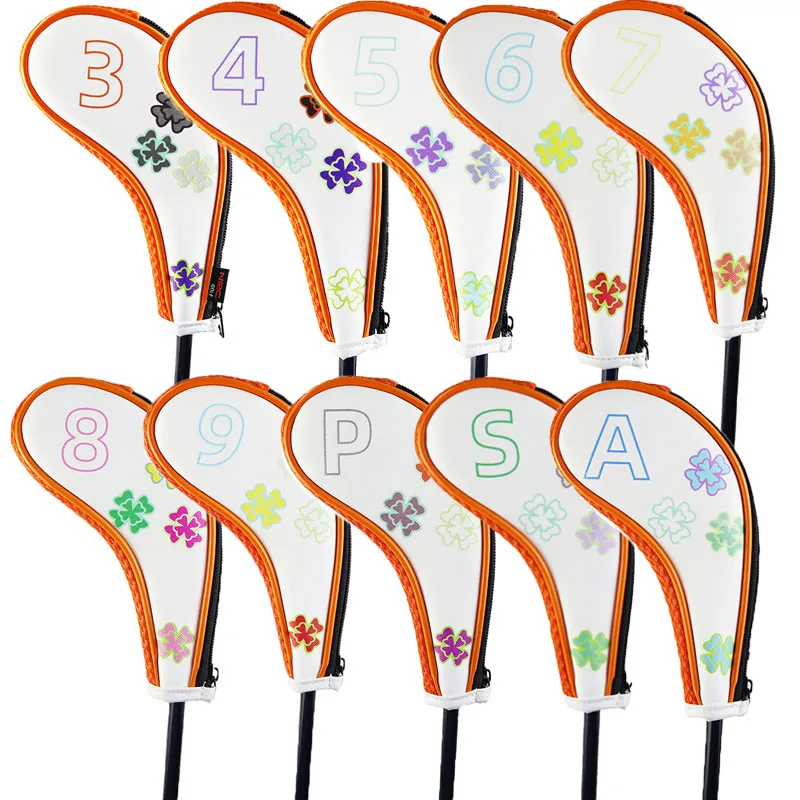 

NRC Golf IronHeadcovers 10pcs (34,5,6,7,8,9,A) Ball Golf iron Club Head Covers Handed Zipper Closure