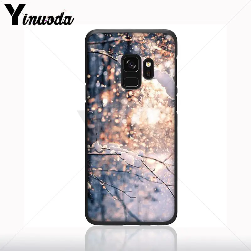 Case untuk Galaxy S9 Pemandangan Musim Dingin Salju Cell Phone Case untuk Samsung Galaxy S10plus S9 S8plus S10e A50 A70 A10 ponsel