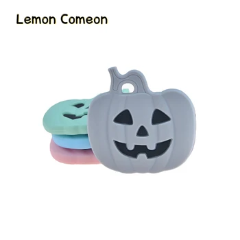 

10Pcs Baby Teething Toy Silicone Teethers BPA Free Pumpkin Halloween Wholesale DIY Baby Nursing Necklace Pendant Childen's Gift