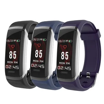 

GT101 Color Screen Heart Rate Monitor Fitness Tracker Bluetooth Smart Band Black Men