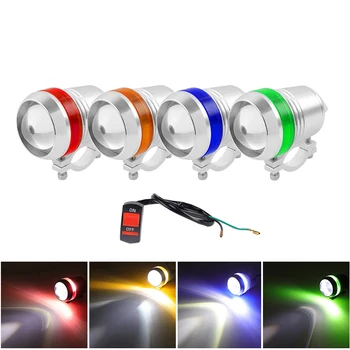 

DERI 30W LED Moto Motorcycle Headlight Fog Lights U2 Angel Eye U3 LED Driving Headlight Spot Lamp 30W Silver