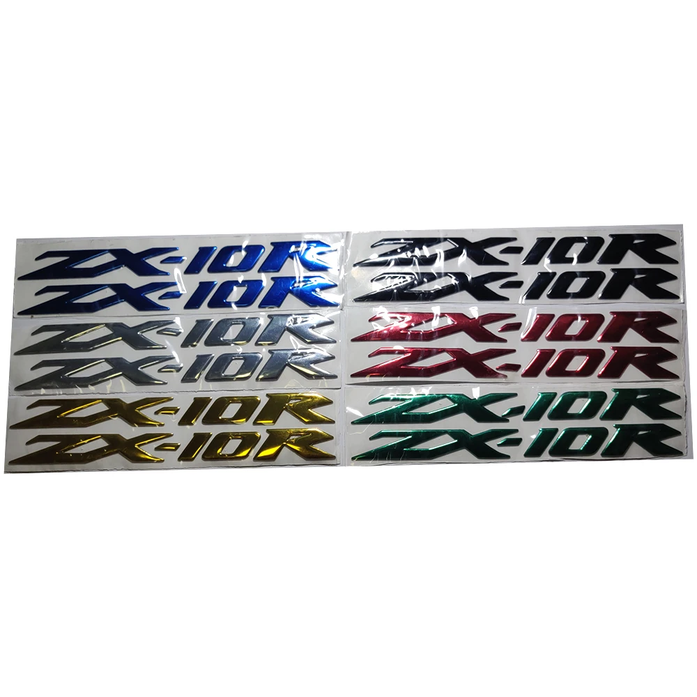 Motorcycle 3D Emblem Badge Decal Tank Wheel ZX10R Sticker Soft Reflective Decal For Kawasaki Ninja ZX10R ZX-10R