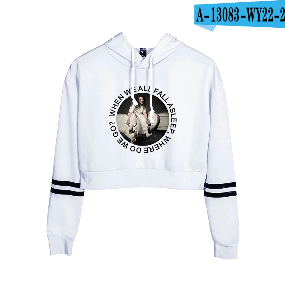 2D billie eilish новая одежда с принтом пупка kpops Женская Повседневная весенняя одежда горячая Распродажа монолитная Толстовка с длинным рукавом с принтом - Цвет: Picture color