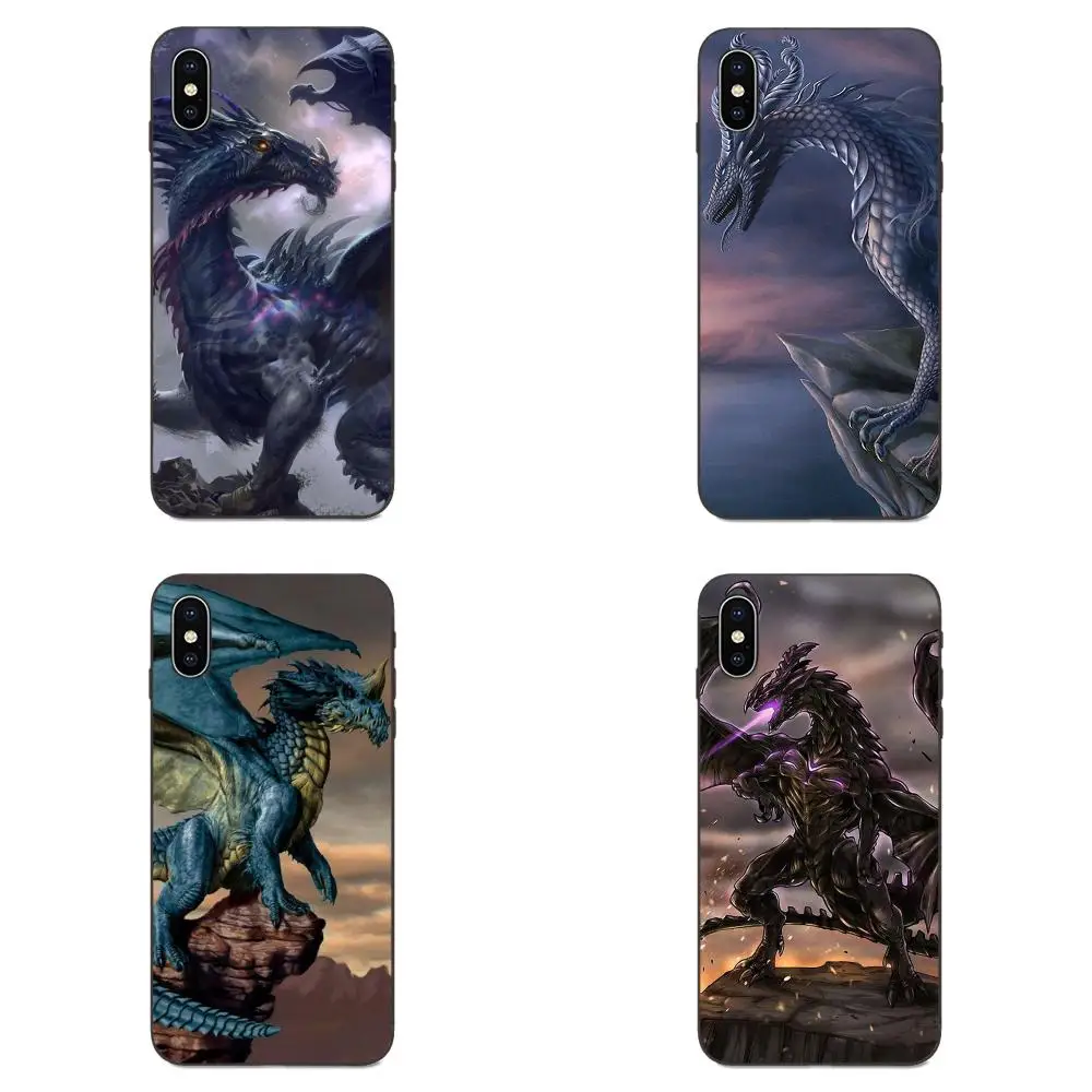 

For Xiaomi Redmi Note 2 3 4 4A 4X 5 5A 6 6A 7 Go Plus Pro S2 Y2 Unique Luxury Soft Phone Case Pouch Promotion Blue Light Dragon