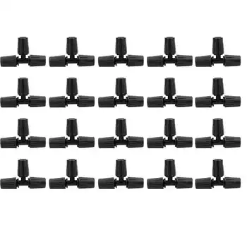 

20Pcs Flat Tee Connector 4/7 4mm Hose Connector for Micro Sprinkler Nozzle Spray Connector Irrigation Supplies
