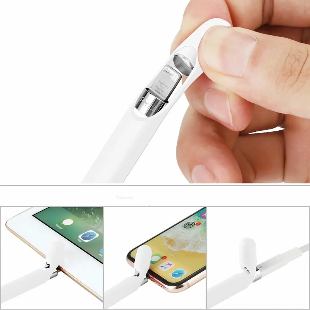 Цветной Мягкий силиконовый чехол для Apple Pencil, совместимый с iPad Tablet ручка-стилус, защитный чехол