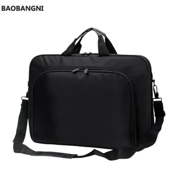 

Men/Women Business Nylon Computer Handbags Portable Unisex Shoulder Office Laptop Simple Bags Briefcase Black Totes 15 Inches