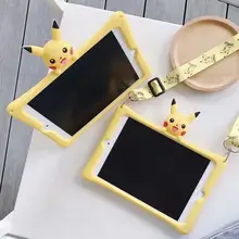 Детский мультяшный противоударный мягкий безопасный силиконовый чехол для планшета для ipad 5 Air 1 9," защитный чехол для ipad 5 Air 1 чехол-подставка+ ручка