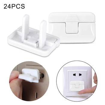 

24pcs/lot ABS Baby Proofing Safety Outlet Covers with Hidden Pull Handle Outlet Plug Protector Cap for Healthy Safety Care