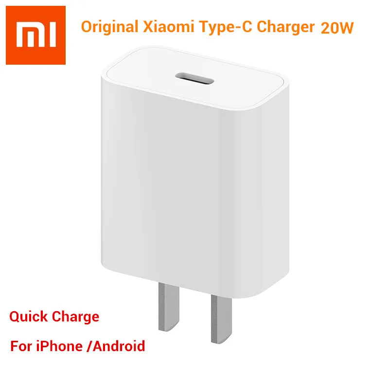 USB Charger Adapter Original Xiaomi Type-C Charger 20W Quick Charge USB-C For iPhone/Xiaomi QC 3.0 Wall Phone