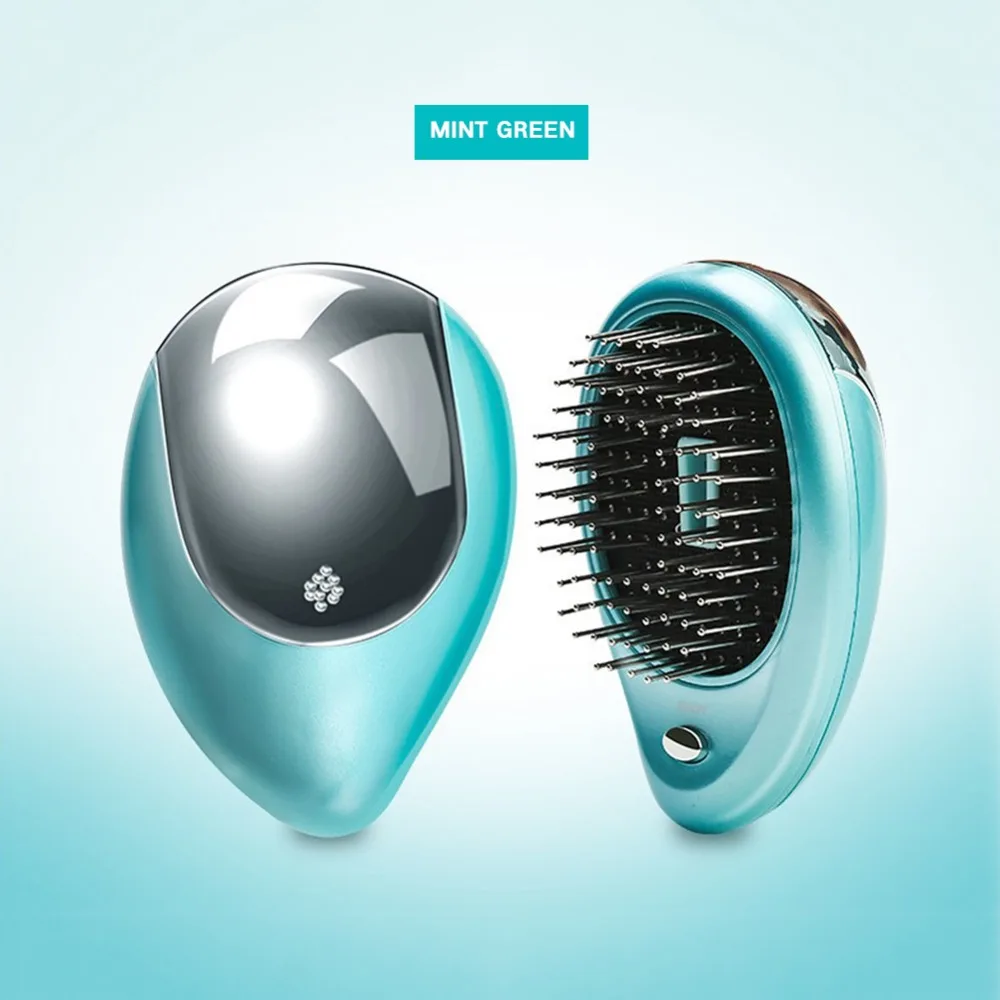 Portable Electric Hair Ionic Brush Hair Straightener Brush Negative ion Comb Anti-static Massage Mini Straight Hair Comb 2Colors Portable Electric Hair Ionic Brush Hair Straightener Brush Negative ion Comb Anti-static Massage Mini Straight Hair Comb 2Colors