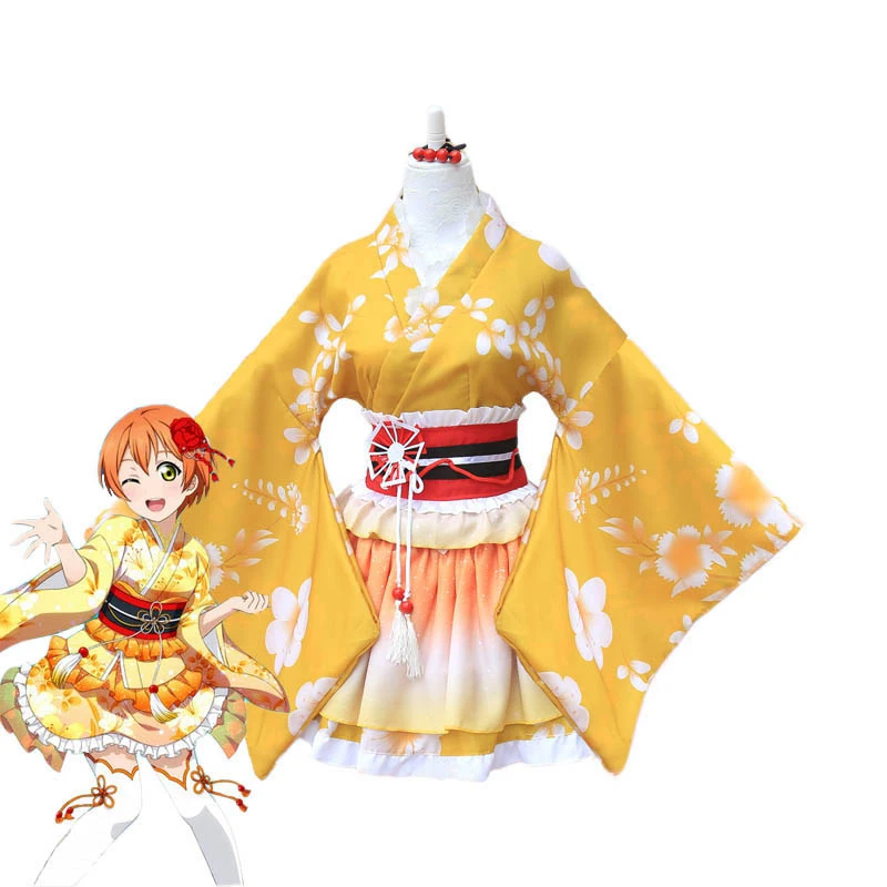 A Горячая Распродажа LoveLive Косплей Сонода Уми косплей костюм кимоно Любовь Живая нисикино Маки Хонока Эли кимоно Хэллоуин костюм - Цвет: A