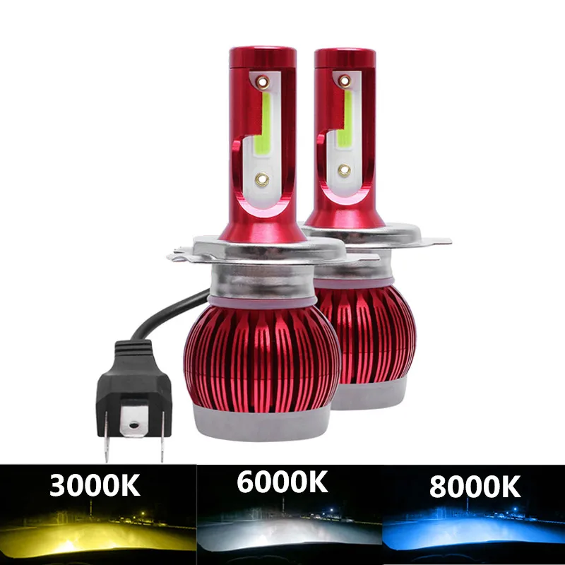 

2Pcs H7 LED Mini Car Headlight Bulbs H1 H4 H11 HB3 HB4 9005 9006 LED Lights 50W 9000LM Auto Headlamp 3000K 6000K 8000K Lamp 12V