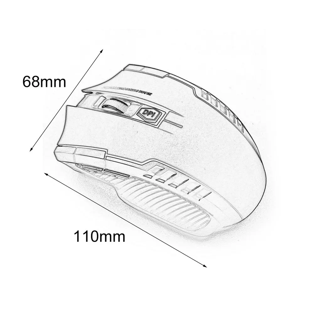 2,4 ГГц Беспроводная USB игровая мышь с 6 кнопками прочная 113 оптическая компьютерная мышь эргономичные мыши для ноутбука для ПК геймера