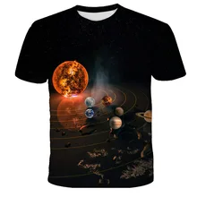 

Solar System Planet Color T-Shirt Boys Casual Short Sleeve Kids Tops T-Shirt 3D Printed Solar System Girls Lovely Baby Clothe