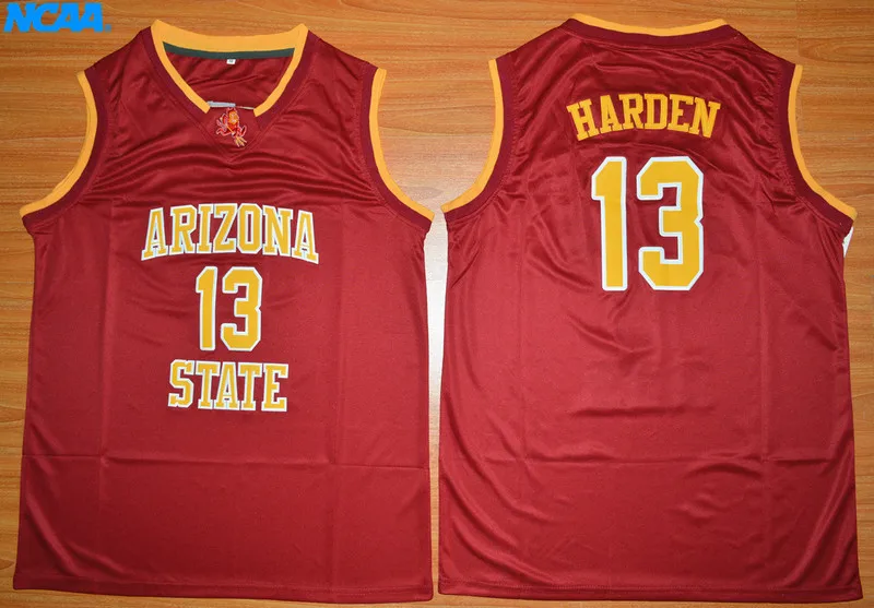 Новое поступление высокое качество NCAA штат Аризона Джеймс Харден#13 Футболка колледжа Джерси S-XXXL - Цвет: 1