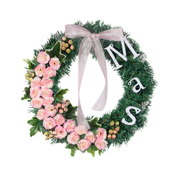 

Christmas Wreath Mas Letter Rose PVC Wreath Home Hotel Mall Window Decoration Pendant 30CM 40CM