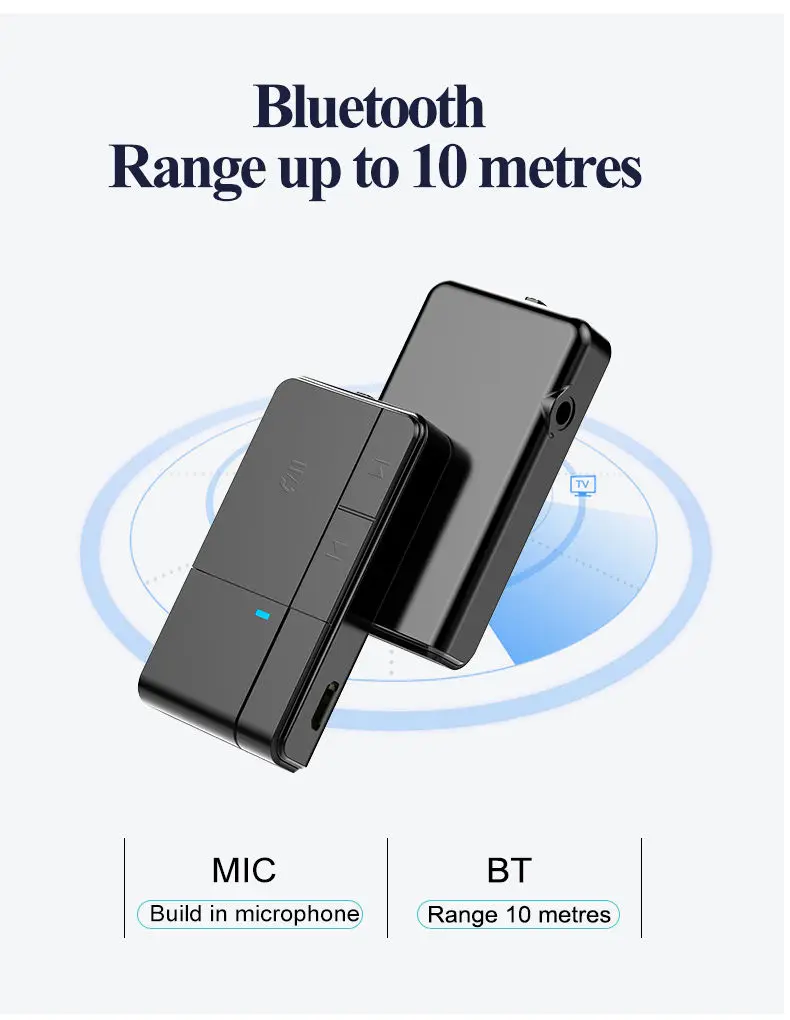 VIKEFON Bluetooth 5,0 приемник передатчик 2 в 1 3,5 мм AUX Jack RCA музыка стерео Bluetooth 4,2 Беспроводные адаптеры для автомобиля комплект ТВ