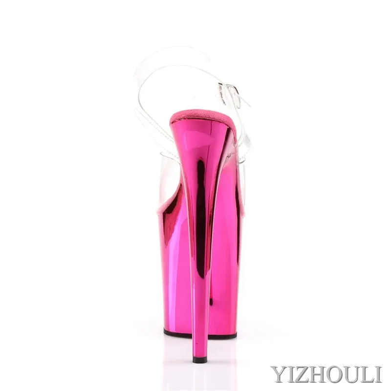 8 inch heels, shiny plating waterproof platform, 20 cm stilettos sexy shoes, exotic dancing shoes