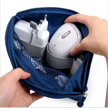 

Portable Travel bag System Kit Case Digital Gadget Devices USB Cable Earphone Pen Packing Organizers Insert Bag