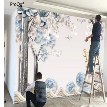 

ProQgf 1Pcs A Set minshuku 3D Wall Paper XIHUANNI