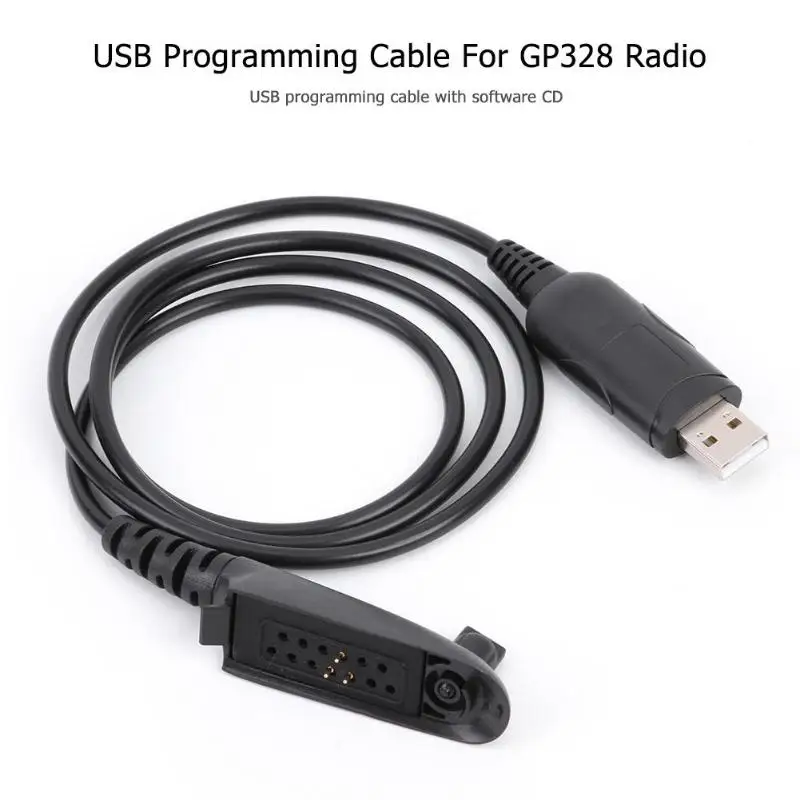 Черный USB Кабель для программирования Motorola Walkie Talkie Радио PRO7150 PRO5450 Usb кабель для программирования с программным обеспечением Cd
