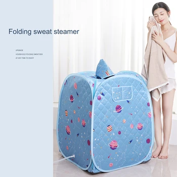 

Foldable Steam Sauna 2L Steamer With Steam Hose Herbs Kit Remote Control Steam Sauna Spa Sauna Tent For Weight Loss Detox Relaxa