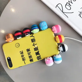 

Cute cartoon caterpillar series cable protector animal bite anti-break cable holder for iPhone data line funny phone accessories