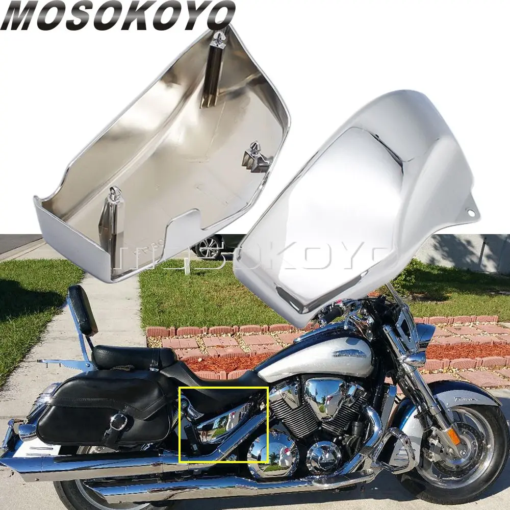 

Крышка батарейного отсека мотоцикла VTX1800, боковая защита панели, защита рамы для Honda VTX 1800 R/S/N/F/T 2002-2008 2007 2006 хром