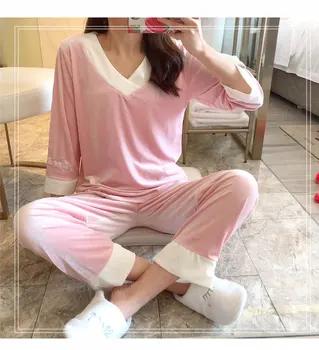 

Yidanna Women Pajamas Set Golden Velvet Nightwear Long Sleeved Sleepwear Winter Sleep Clothing Solid Nighties