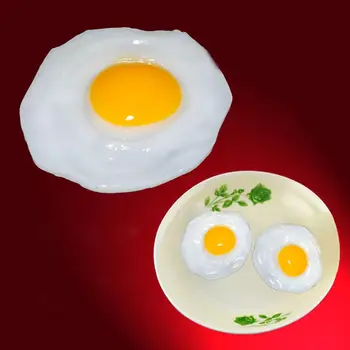 

Fried Egg Poached Eggs Fake Food DIY Creative Handmade Children Play Toy Decoration Teaching Props Kitchen Toys Simulated