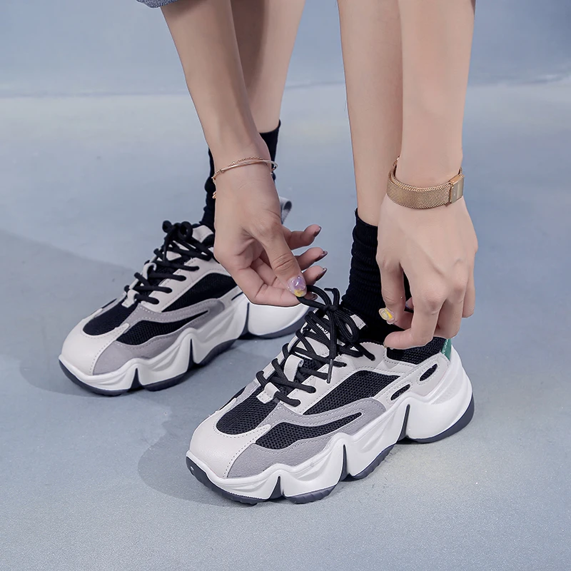 

Womens Trainers shoes Women's Sneakers Summer 2019 Shoes On Platform Woman-shoes Running New Thick Heels Woman's Fashion PU