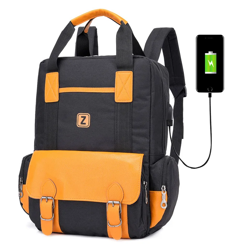 

SOURCE Dacron Korean-style Fashion Men Backpack Outdoor Casual Women's Large Students Rechargeable Backpack