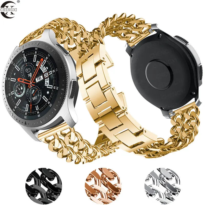 Chengxi для samsung gear S3 Frontier/классический ремешок из нержавеющей стали, умные часы, металлический браслет, 22 мм, ремешок для часов S3, ремешки для часов