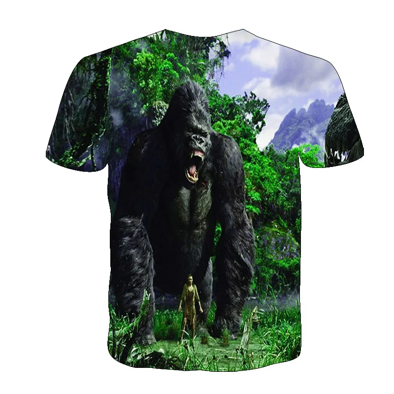 Niños camiseta 3D King Kong camiseta gorila de manga corta de verano NewO NeckTees estilo de moda ropa Casual camisetas|Camisetas| - AliExpress