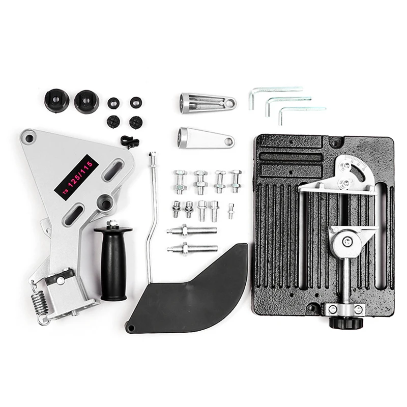 Angle Grinder Stand Holder Cutter Support Bracket Diy Cutting Machine Cast Iron Base For 100-125 Angle Grinder Tool Accessory 6