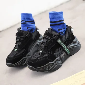 

Fashion Chunky Sneakers Women Vulcanized Shoes Female Comfortable Breathable Running Trainers Flat Lace Up Casual Shoes Woman