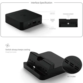 

Portable Dock Stand Table Charger Docking Station Support Switch TV Mode For nintendo switch