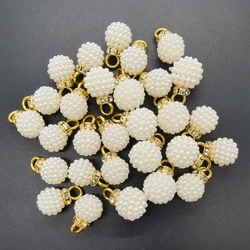 Elegant Acrylic Pearl Pendant Beads (12mm(12pcs))