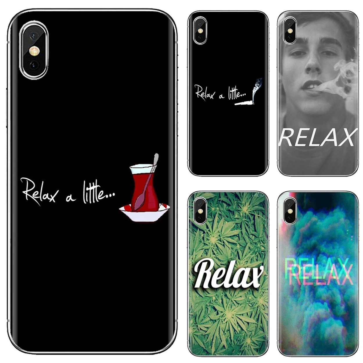 Rilassarsi Un Po 'Weed Pot Di Comune Di Fumo Della Copertura Molle Per Il Iphone Ipod Touch 11 12 Pro 4 4S 5 5S Se 5C 6 6S 7 8 X Xr Xs Plus. Max 2020
