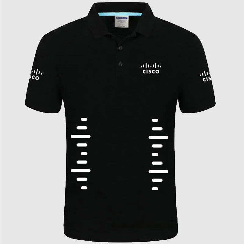 Летние мужские поло с коротким рукавом, мужские рубашки, топы, рубашки поло CISCO