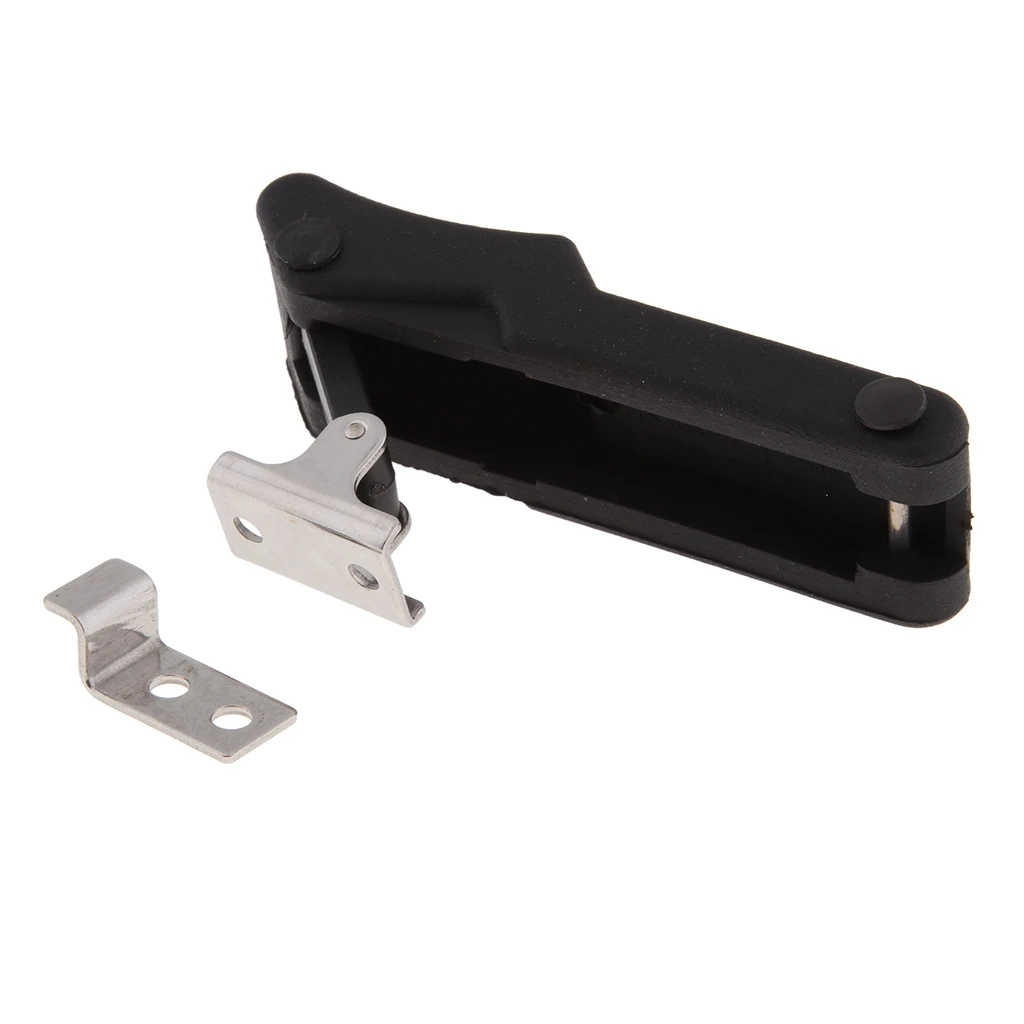 Flexible Draw Latch Soft Black Rubber Replacement for Marine/Boat/RV/Sailing