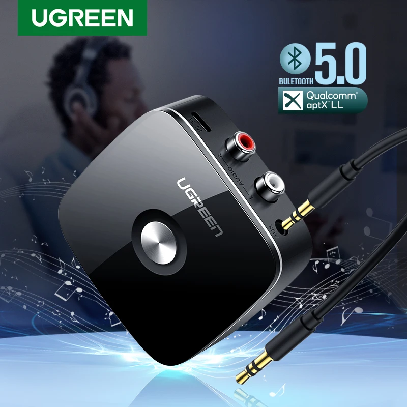 Wireless Adapter Receiver Jack TV Ugreen Bluetooth Aptx Ll Music Aux RCA Audio for Car