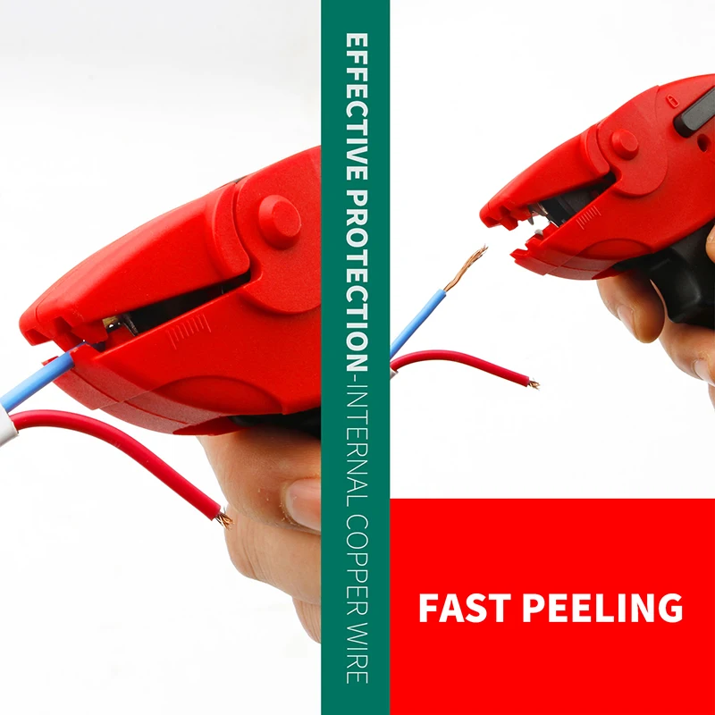 자동 와이어 스트리핑 플라이어 0.8-2.5mm 10-20AWG Duckbill 와이어 스트리퍼 커터 케이블 가위 전선 쉬운 스트리핑 도구