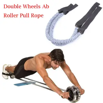 

2pcs Double Ab Roller Wheel Pull Rope Waist Abdominal Slimming Fitness Outdoor Exercise Resistance Bands Wheel Ropes Training