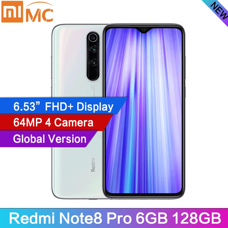 Глобальная версия Redmi Note 8 Pro 6 ГБ ОЗУ 128 Гб ПЗУ 64 мп Quad Camera MTK Helio G90T смартфон 4500 мАч 53